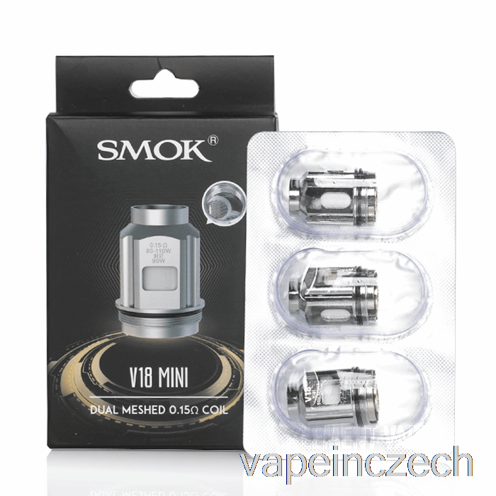 Smok Tfv18 Mini Náhradní Cívky 0,15ohm Dual Tfv18 Mini Mesh Coils Vape Bez Nikotinu